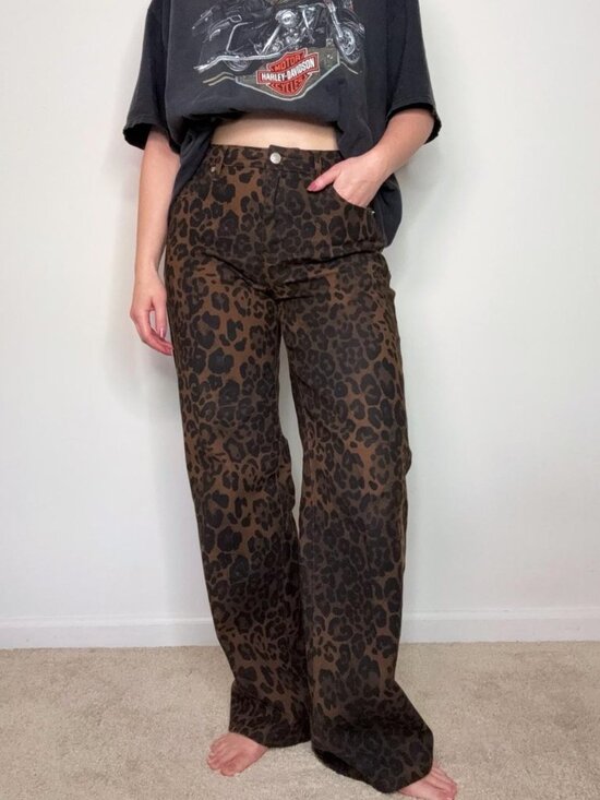 AKIRA Denim - Cheetah Print High Rise Jeans